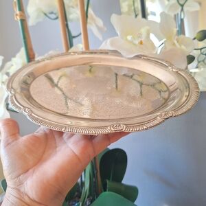 Vintage Silver co. oval tray